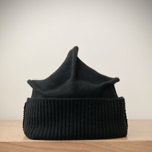 joodito origami crown 100% cashmere sweater hat cloche bucket beanie cap black